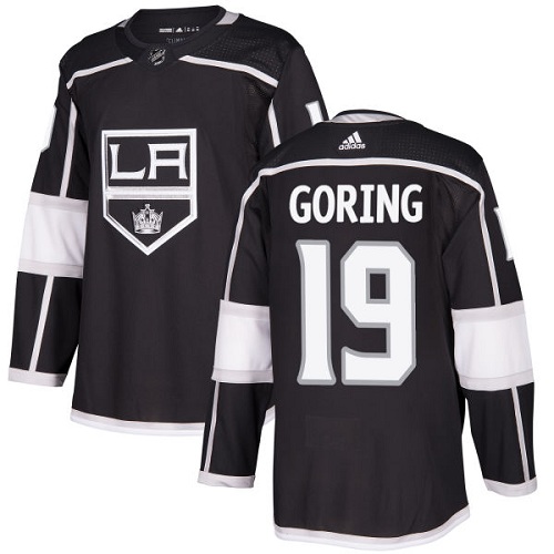 Adidas Men Los Angeles Kings #19 Butch Goring Black Home Authentic Stitched NHL Jersey